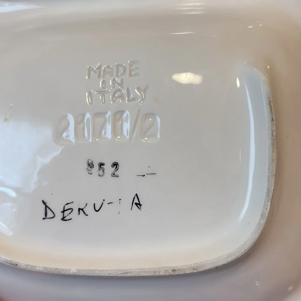 Vintage Italian Ceramic Double Serving Dish.